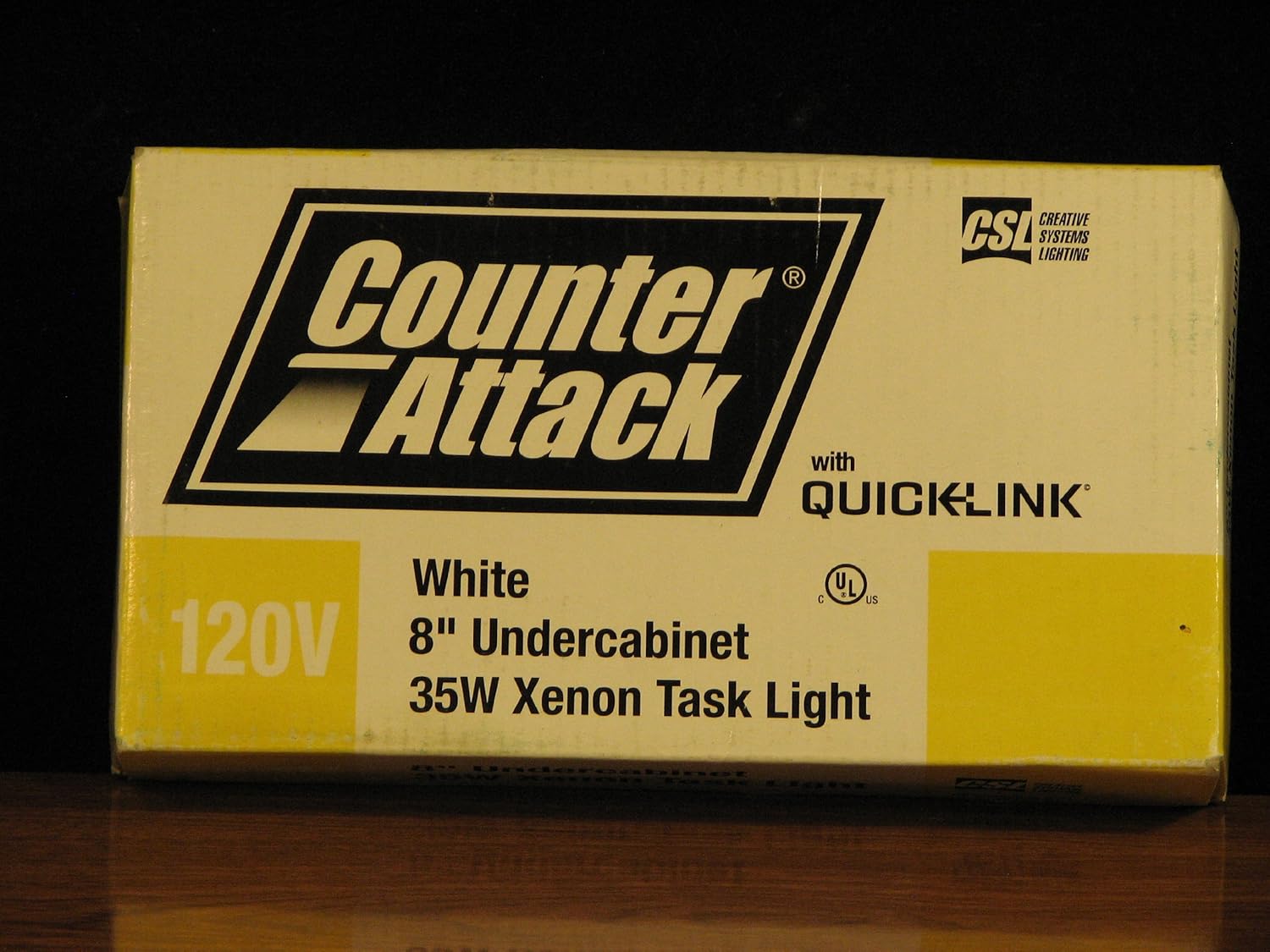 CSL Lighting CAX120L8WT White Counter Attack 8"L 1 Light Under