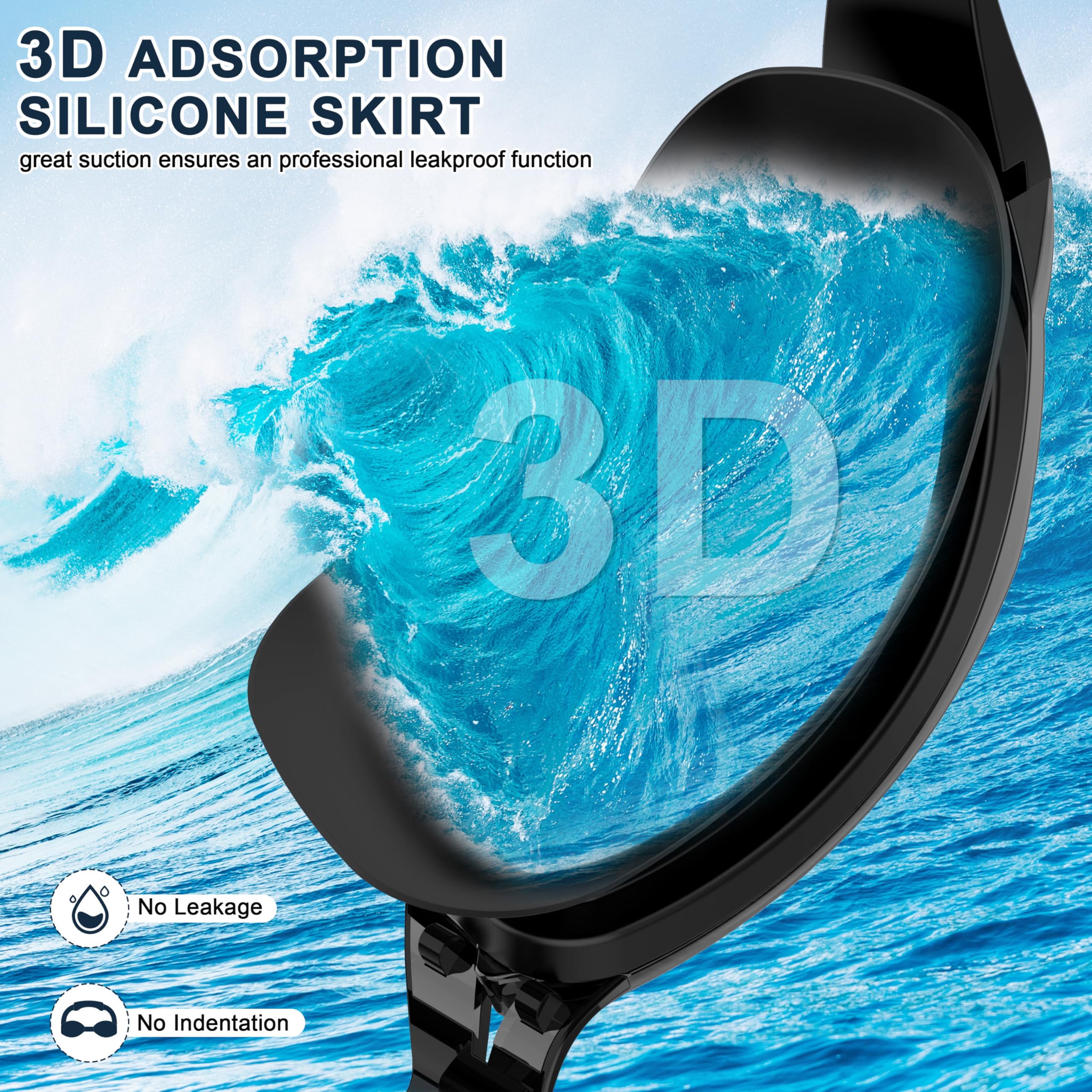 Gafas Natacion Unisex Antivaho HD Proteccion UV Impermeables Ajuste Seguro Adultos