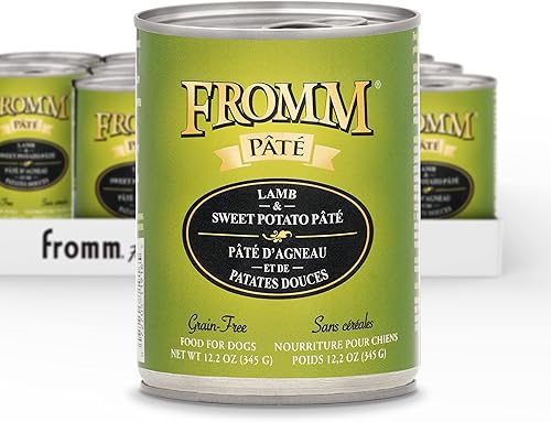 Miniatura 1 de Fromm Comida para perros con paté de cordero y batata, comida húmeda prémium para perros, receta de cordero, caja de 12 latas