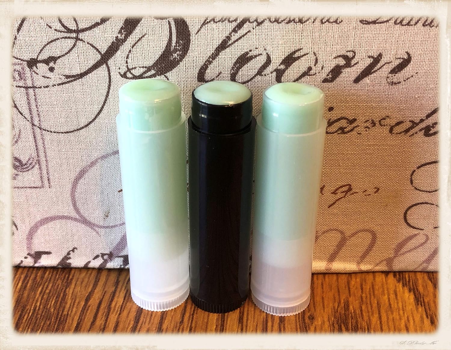 20 PEPPERMINT Flavored Lip Balms in Clear or Black Tubes Wholesale Bulk Prefilled (Clear Tubes)