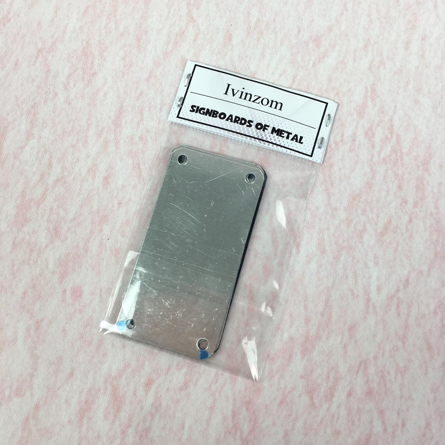 Ivinzom Signboards of metal – Rectangular Rust-Proof Metal Sheet with Rounded Corners for Safety and Pre-Drilled Holes