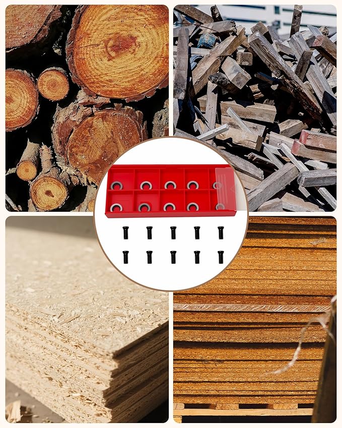 10 Piezas Insertos de Carburo 8.9mm para Torno de Madera Fresa miniatura 7