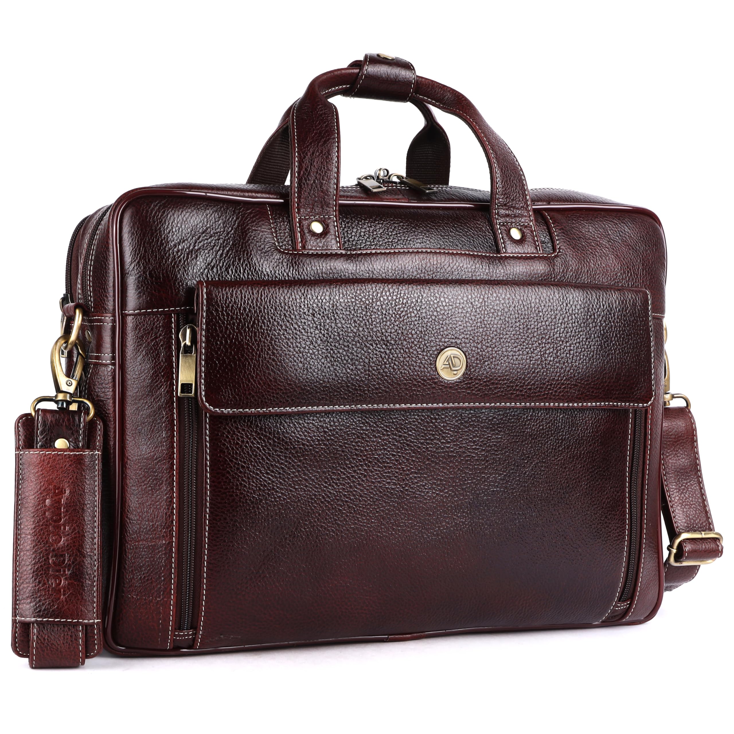 AYPIO DIER Leather Office Expandable Briefcase Bags for men with 16 inches Laptop Compartment | Hand Shoulder Messenger Executive Bag | ADI004 (Brown) (B0CK575YVW) Amazon Price History, Amazon Price Tracker