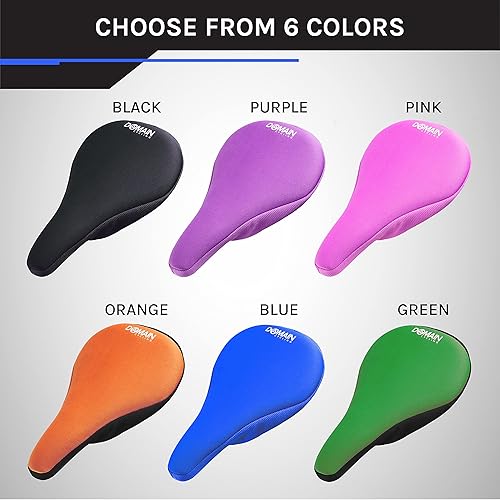 Miniatura 9 de Domain Ciclismo Premium Bike Gel asiento funda de cojín 10.5 x 7 pulgadas, la más cómoda silla de montar para bicicleta con cojín para Clase de