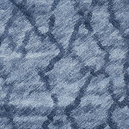 Miniatura 5 de SAFAVIEH Retro Collection - Alfombra decorativa de 2 pies 6 pulgadas x 4 pies, azul y azul oscuro, diseño abstracto moderno, no desprende pelusa y