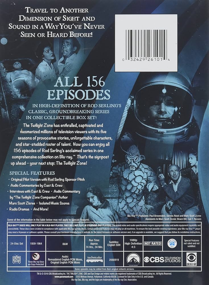 Amazon.com: The Twilight Zone: The Complete Series Blu-ray