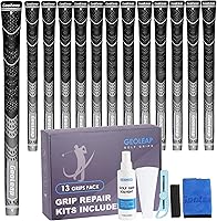 Vista 24 de Geoleap Golf Grips Set of 13- Grips with Tapes and Grips with All Repair Kits for Choice,Hybrid Golf Club Grips All Weather Contral, High Feedback &