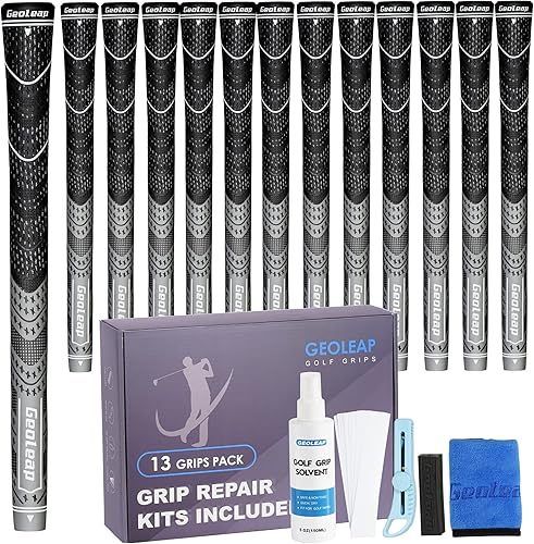 Miniatura 24 de Geoleap Golf Grips Set of 13- Grips with Tapes and Grips with All Repair Kits for Choice,Hybrid Golf Club Grips All Weather Contral, High Feedback &