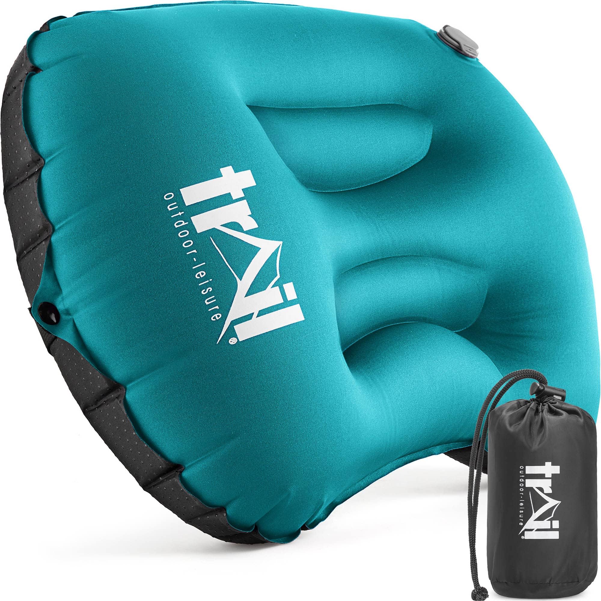 JR Quality Product Pack of Two Inflatable Blow up Pillows for Camping