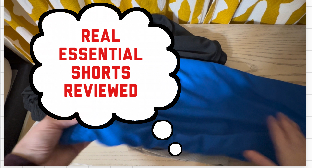 Real essentials shorts up close review 