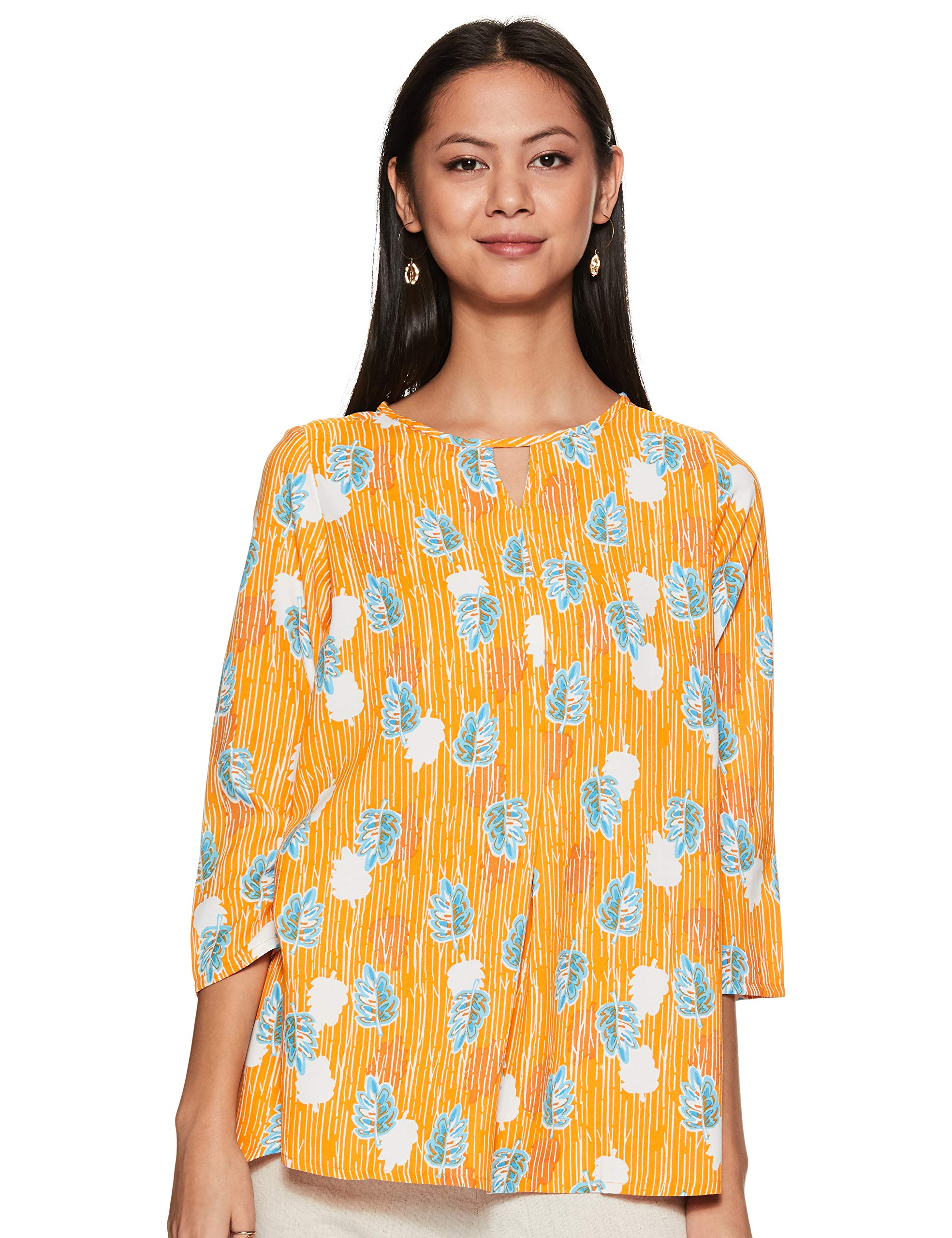 global desi Women's Floral Regular Fit Top