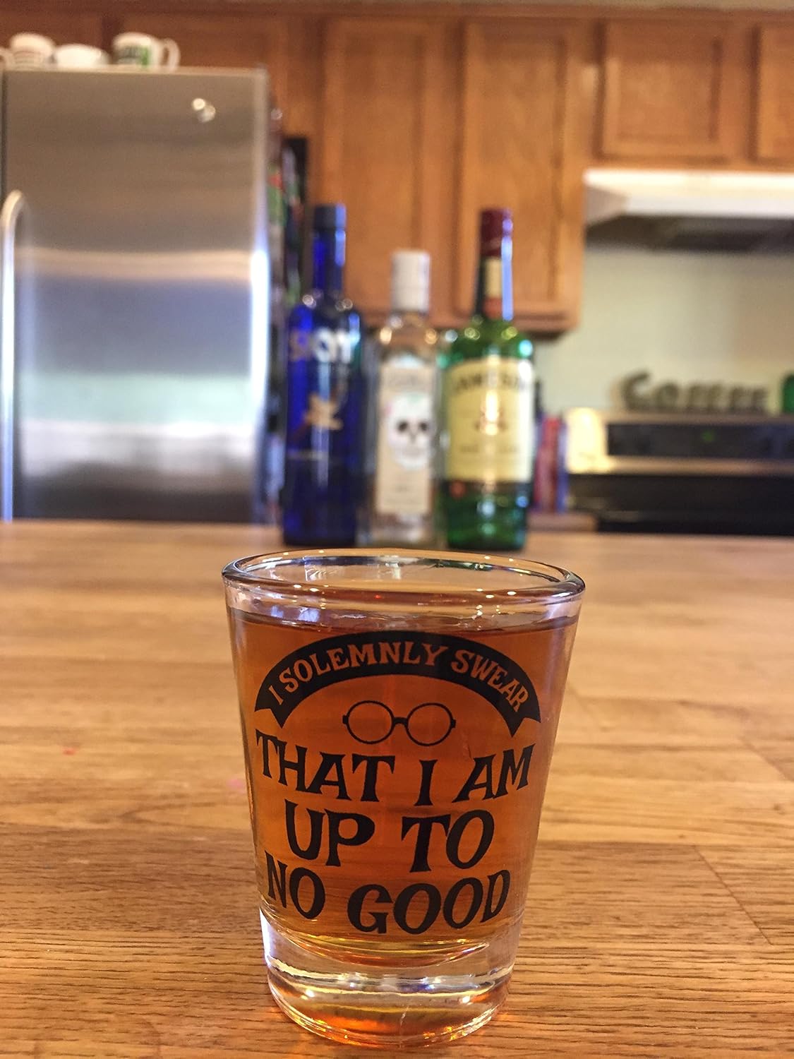 Inspired by Harry Potter Shot Glass/Cup-I Solemnly Swear-Cool Shot Glasses for Men/Women-Mischief Managed-1.75 oz