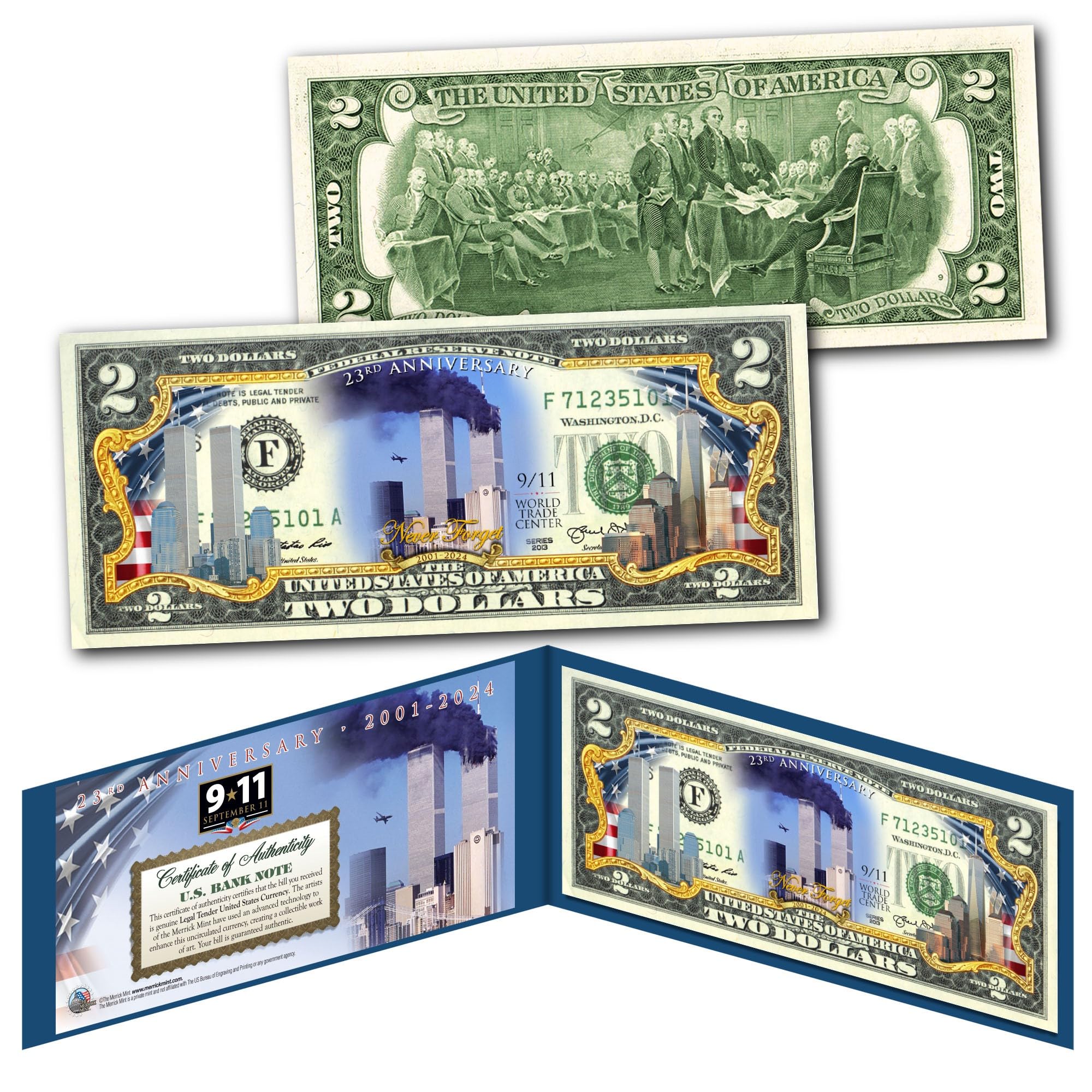 Amazon.com: Merrick Mint 9/11 WTC 23rd Anniversary Art United