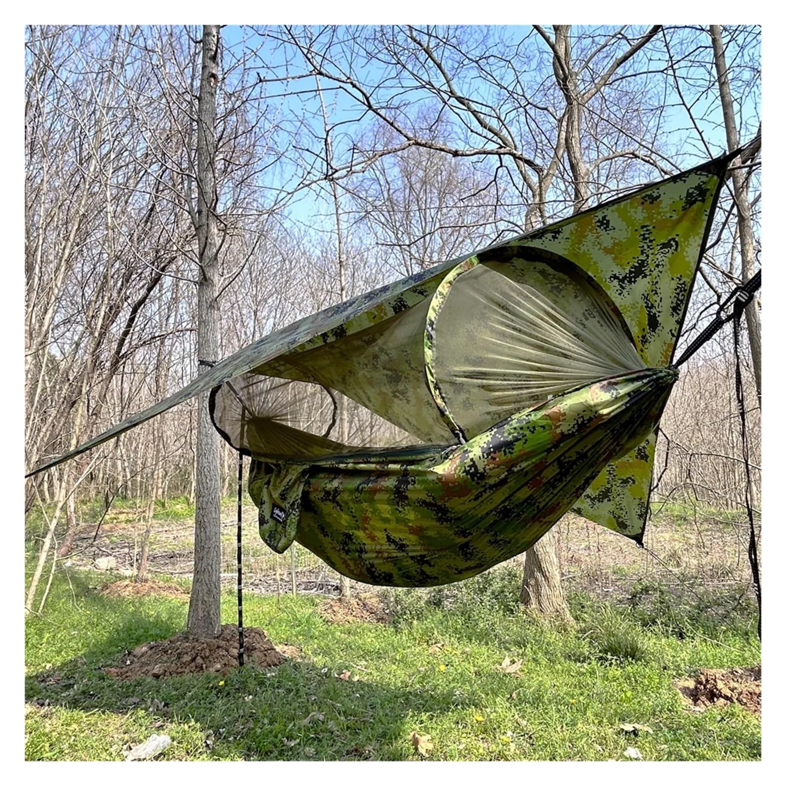 Hamac D‘ExtéRieur Tente de Camping en Tissu de Nylon Hamac en Filet extérieur Balançoire de Couchage 214 (Color : 01)