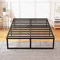 Vista 11 de 14 Inch Twin Bed Frame, No Box Spring Needed, Heavy Duty Metal Platform Bed Frame Twin, Strong Steel Slats Support, Noise Free, Easy Assembly, Black