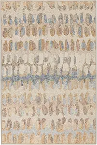 Dash & Albert Paint Chip Natural Geometric Washable Rug, 7'6"x9'6"