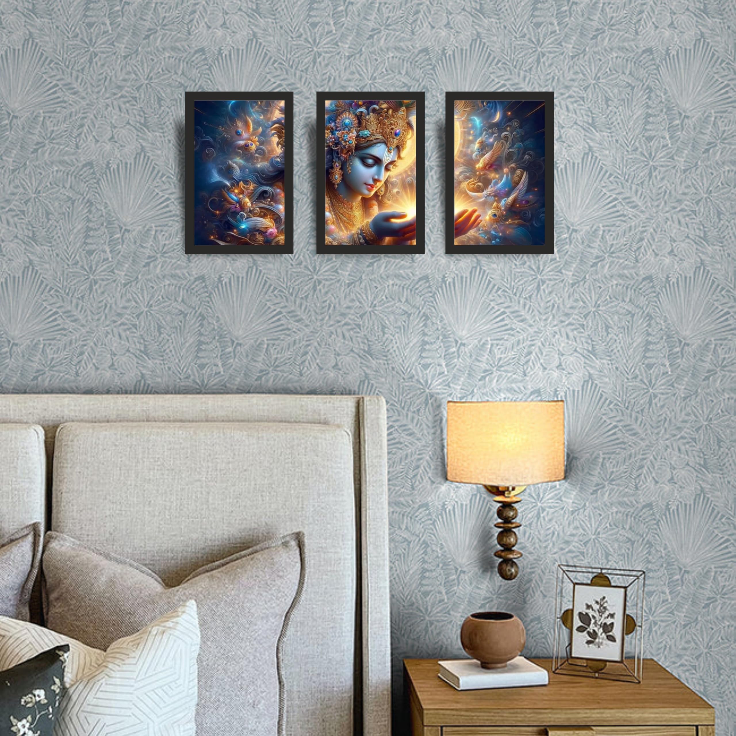 Lord Vishnu Photo Frame Set of 3