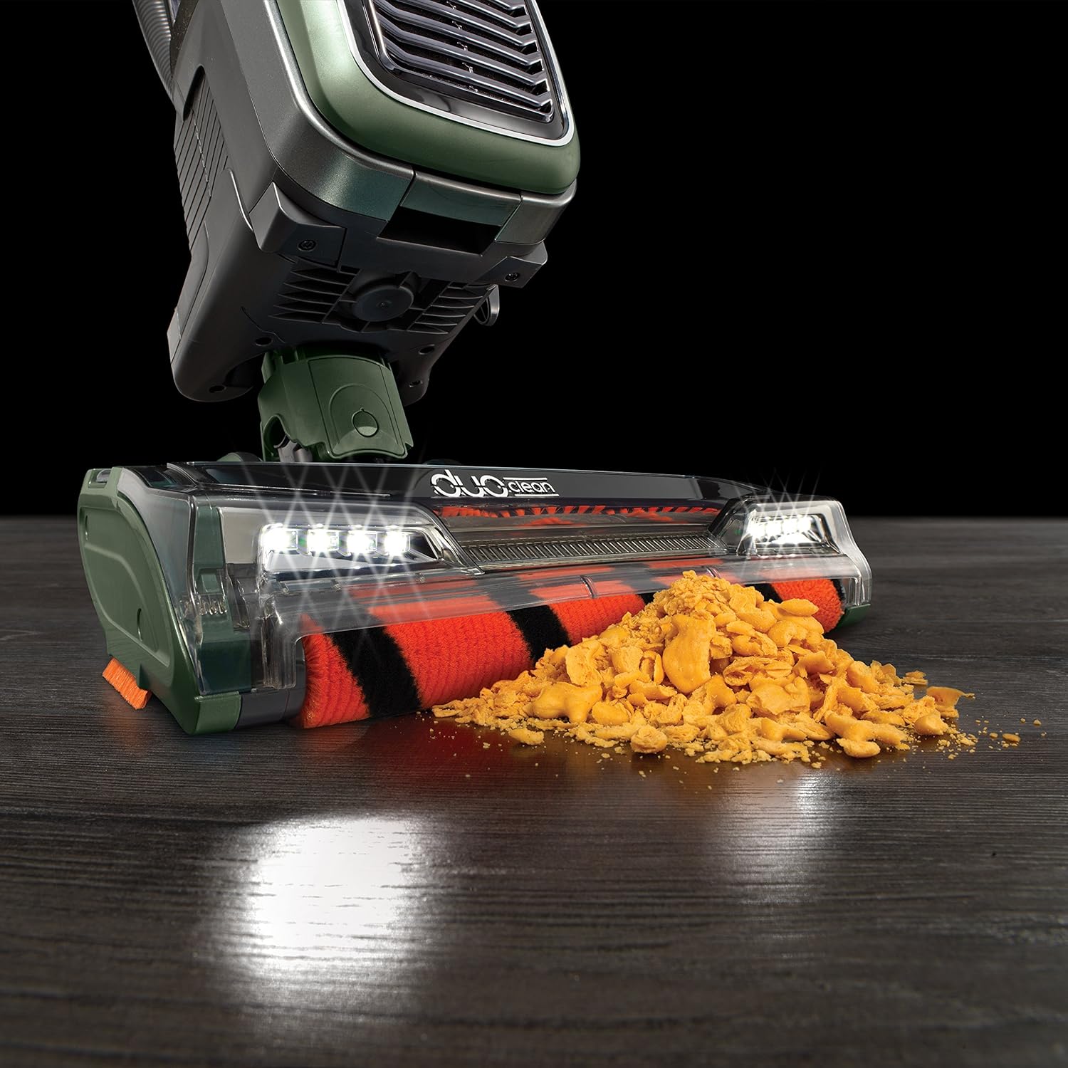 Shark DuoClean technology picking up large debris