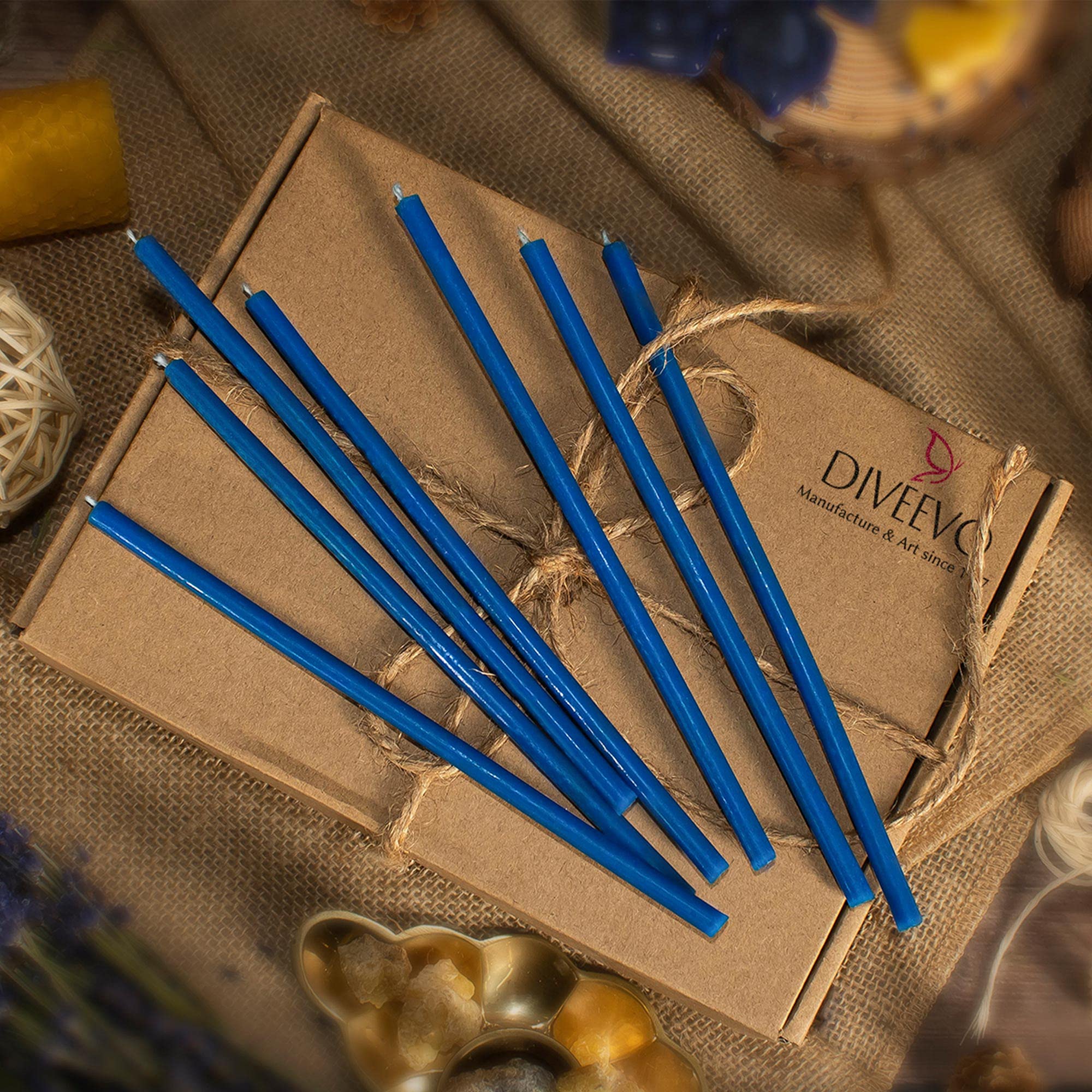 Candele Cera D'Api Chiesa - 100 Pezzi, Blu, Senza Gocciolamento - Foto 7