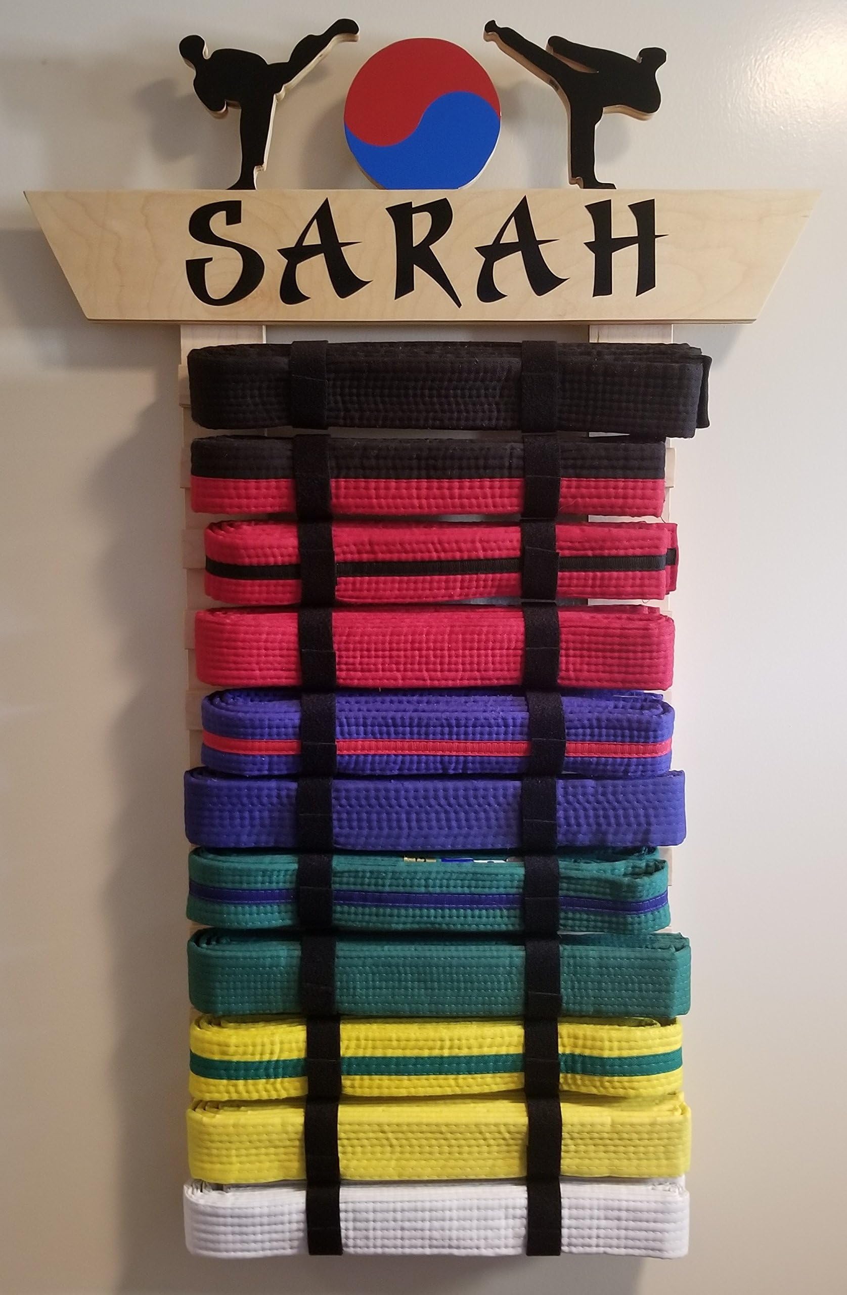 Foundation Collection 11 Belt Martial Arts Display for Karate, Taekwondo & Hapkido