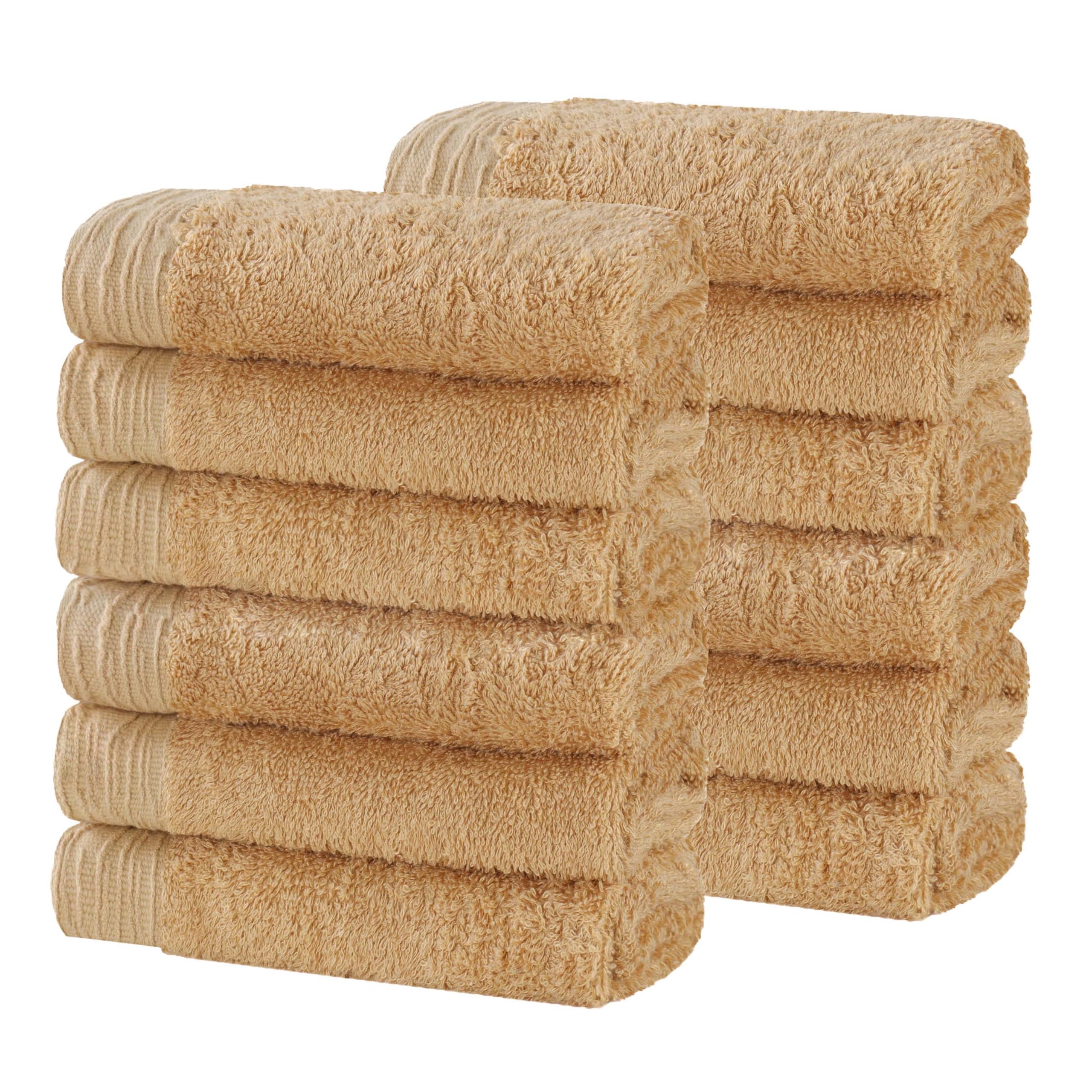 Superior Juego de 12 toallas faciales de mezcla de rayón de bambú, de secado rápido, pequeñas toallas faciales, spa, hotel, hogar, baño, felpa suave y absorbente, secado rápido de lujo, juego de 12