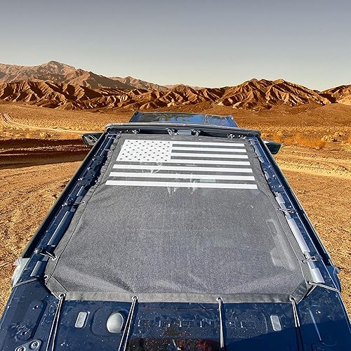 Miniatura 5 de BESTAOO Parasol para Ford Bronco Accessories 2021 2022 de 4 puertas, parte delantera y trasera de malla de longitud completa, cubierta superior