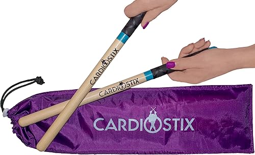 CardioStix Paquete de palillos cardiovasculares de madera de nogal americano de alta calidad de 8 onzas (1 par) Para batería, fitness, clase