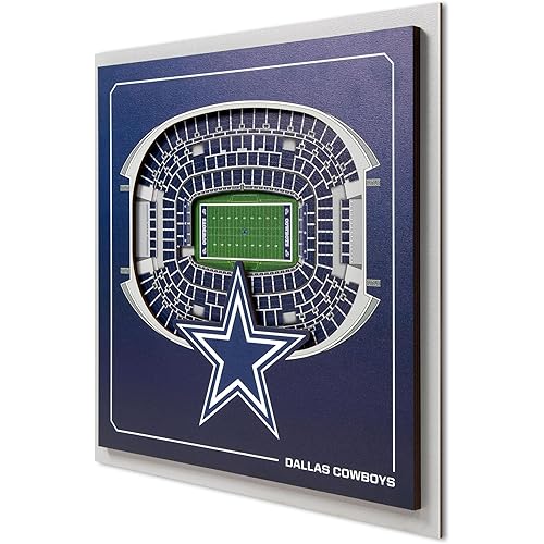 YouTheFan Officially-licensed NFL Stadium Series 3D Wall Art - multi-layer team stadium replica, detailed sports fan gift, indoor decor