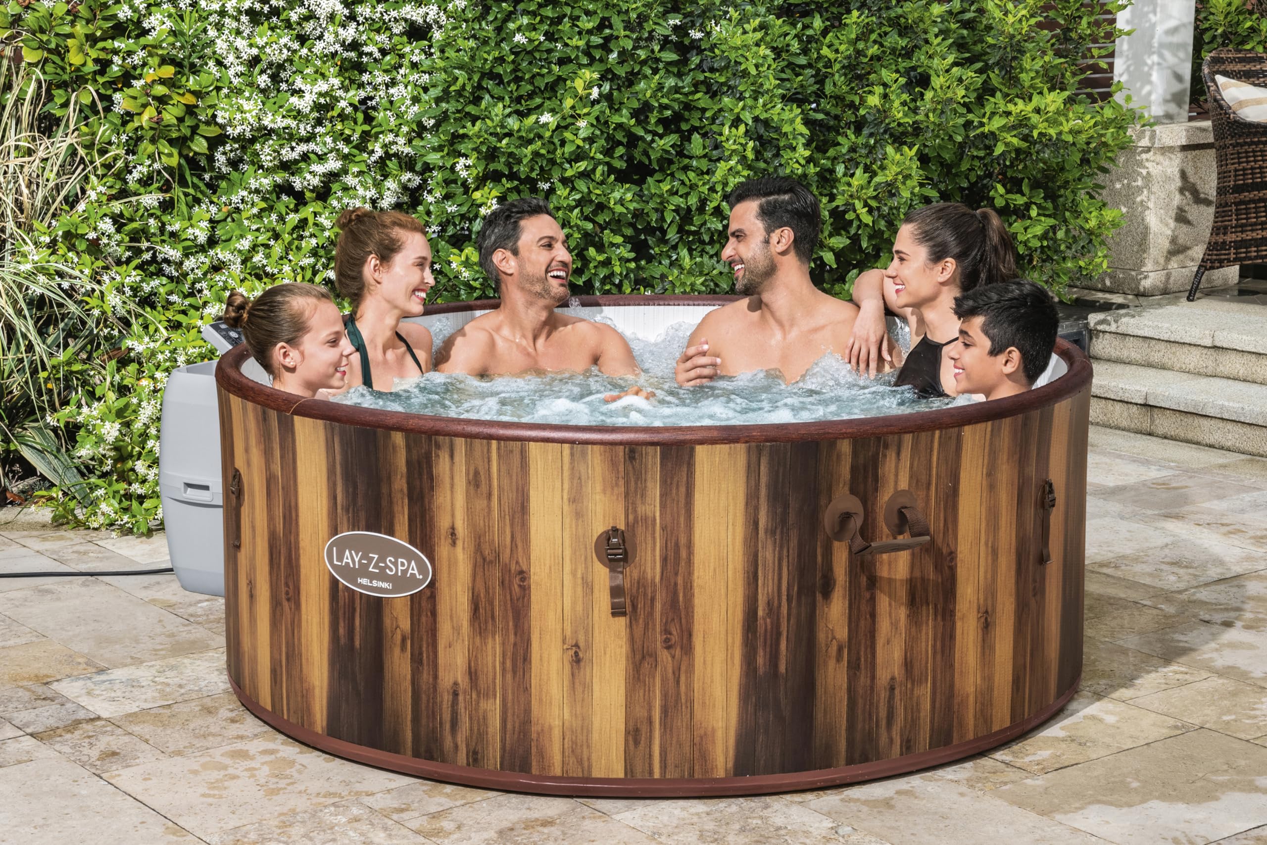 BESTWAY SPA Hinchable Lay-Z-SPA Helsinki Smart Ø180x66 cm Marrón