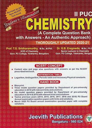 Students Illuminator Chemistry 2 Puc Complete Question Bank With Answers (jeevith Publications)
