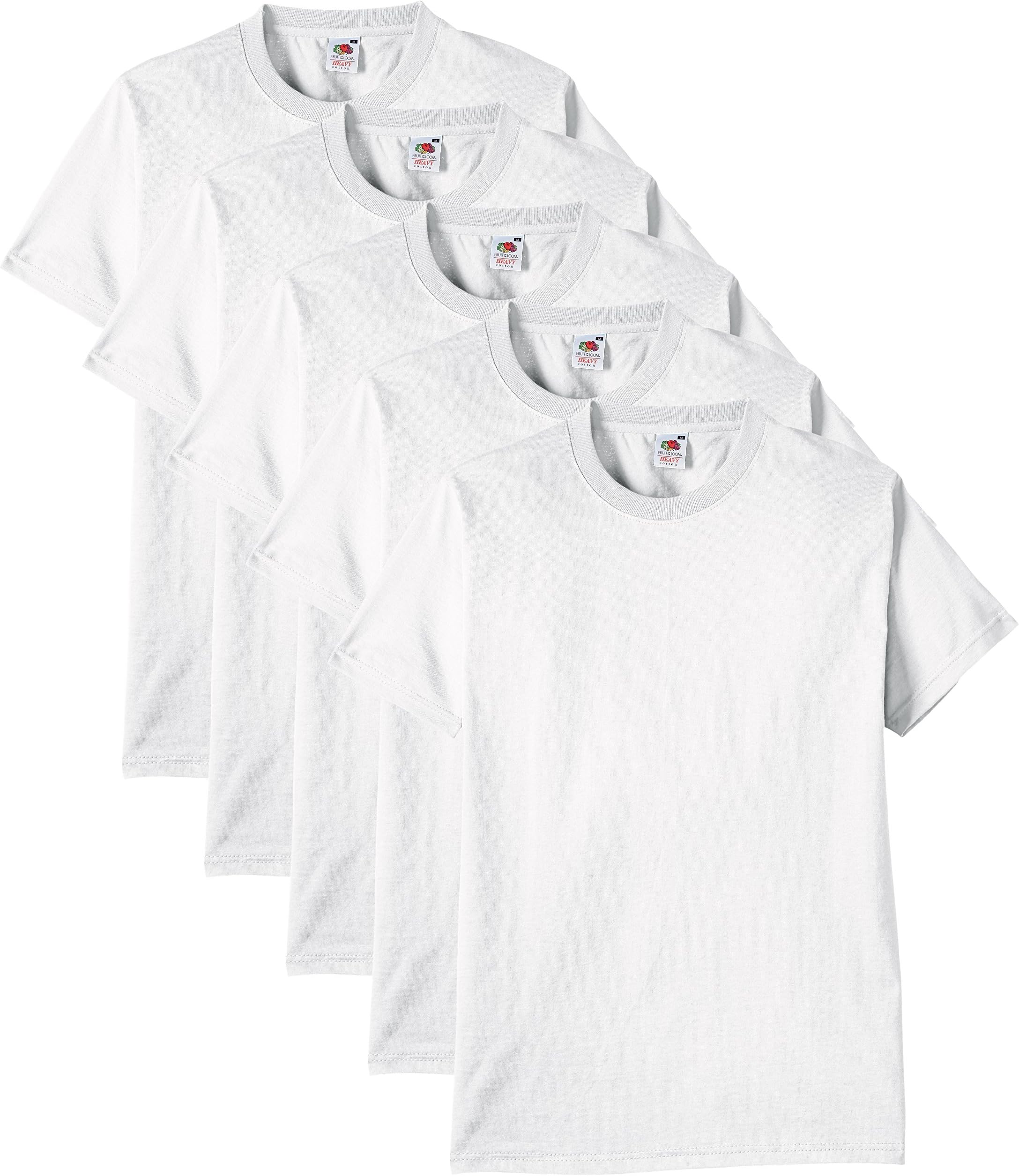 Herren T-Shirt 5er-Pack Heavy Cotton M L XL XXL 3XL Diverse Farbsets