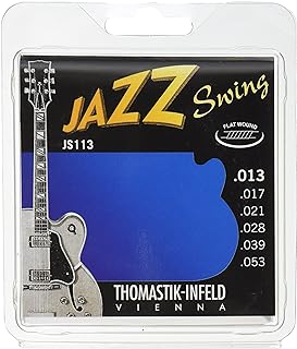 Thomastik Saiten für E-Gitarre Jazz Swing Series Nickel Flat Wound Satz JS113 Medium .013-.053w