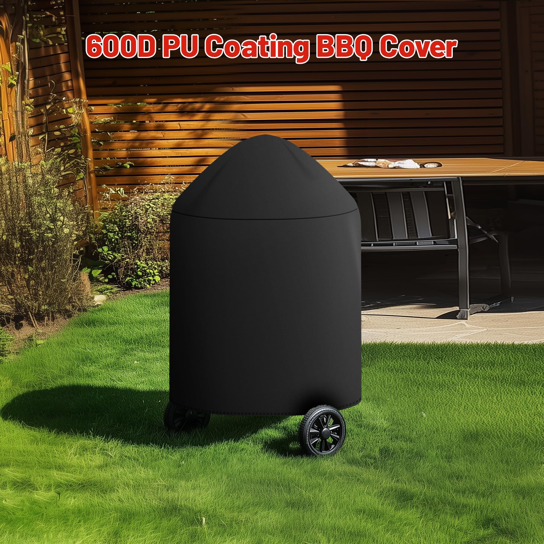 Housse barbecue Weber 57 CM-600D - Robuste et imperméable pour barbecue Master Touch de 57 cm, bouilloire original (Φ63 x 88 cm)