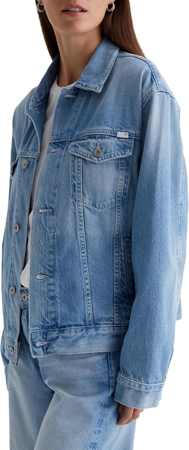 AG womens Ramie Oversized Trucker Jacket - Image 6