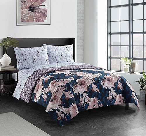 Casa Sherman Plum Juego de cama de 5 piezas en una bolsa, King disponible en Yaxa Colombia