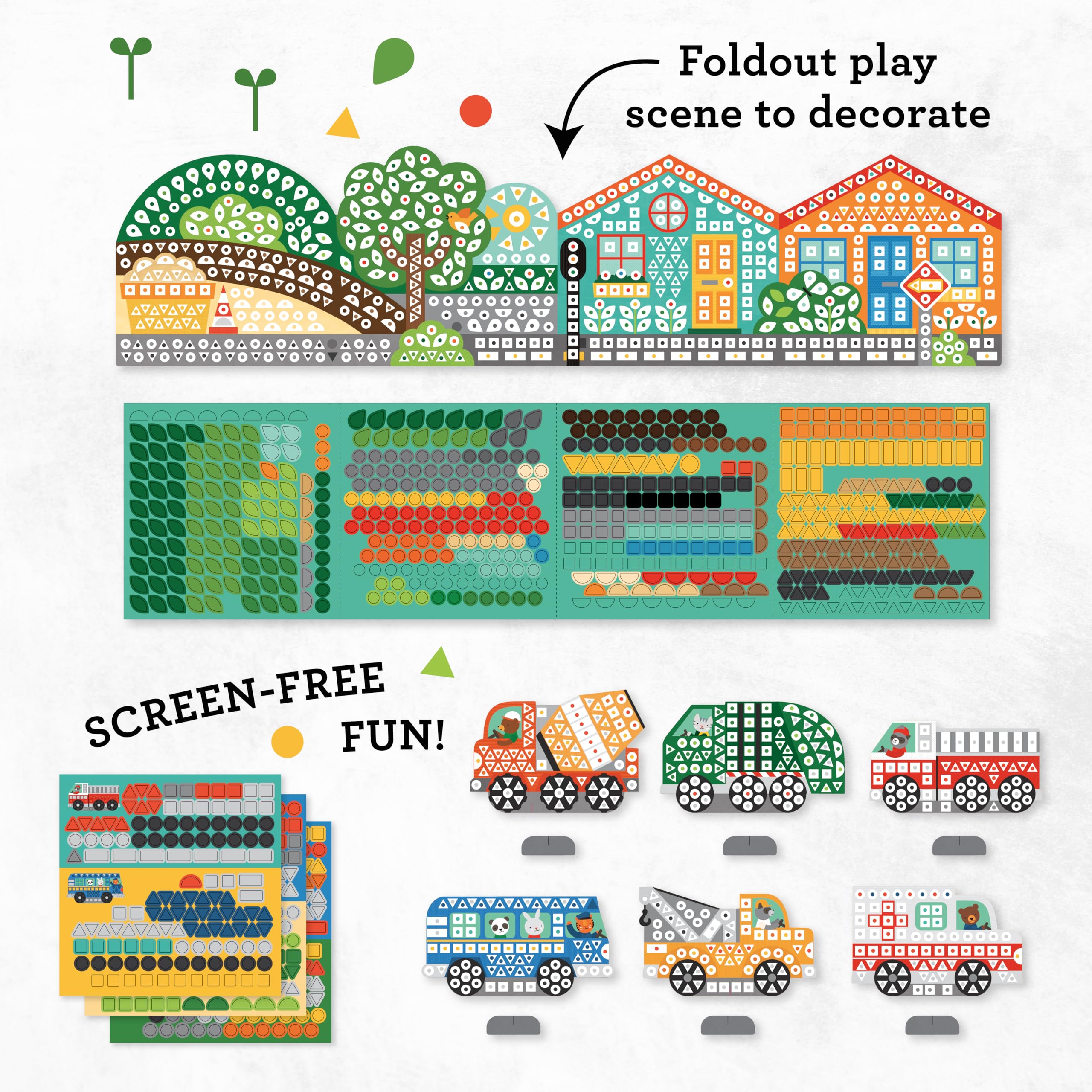Mosaic Sticker Activity: On the Move, Multicolored, A4 (210mm x 297mm) - Image 4