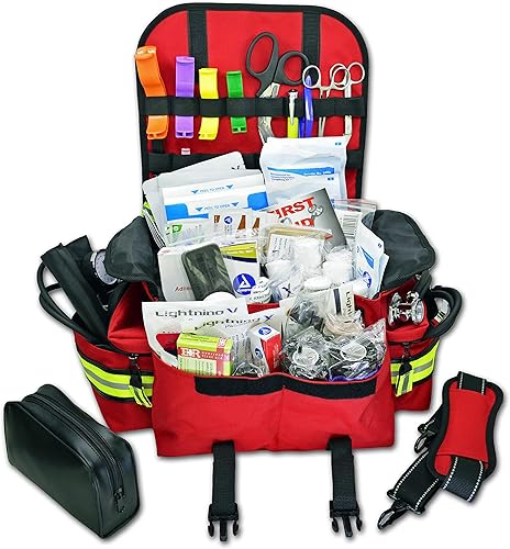 Miniatura 2 de Lightning X - Bolsa personalizada para primeros auxilios EMT EMS con kit de llenado de primeros auxilios B y parche bordado personalizado con nombre