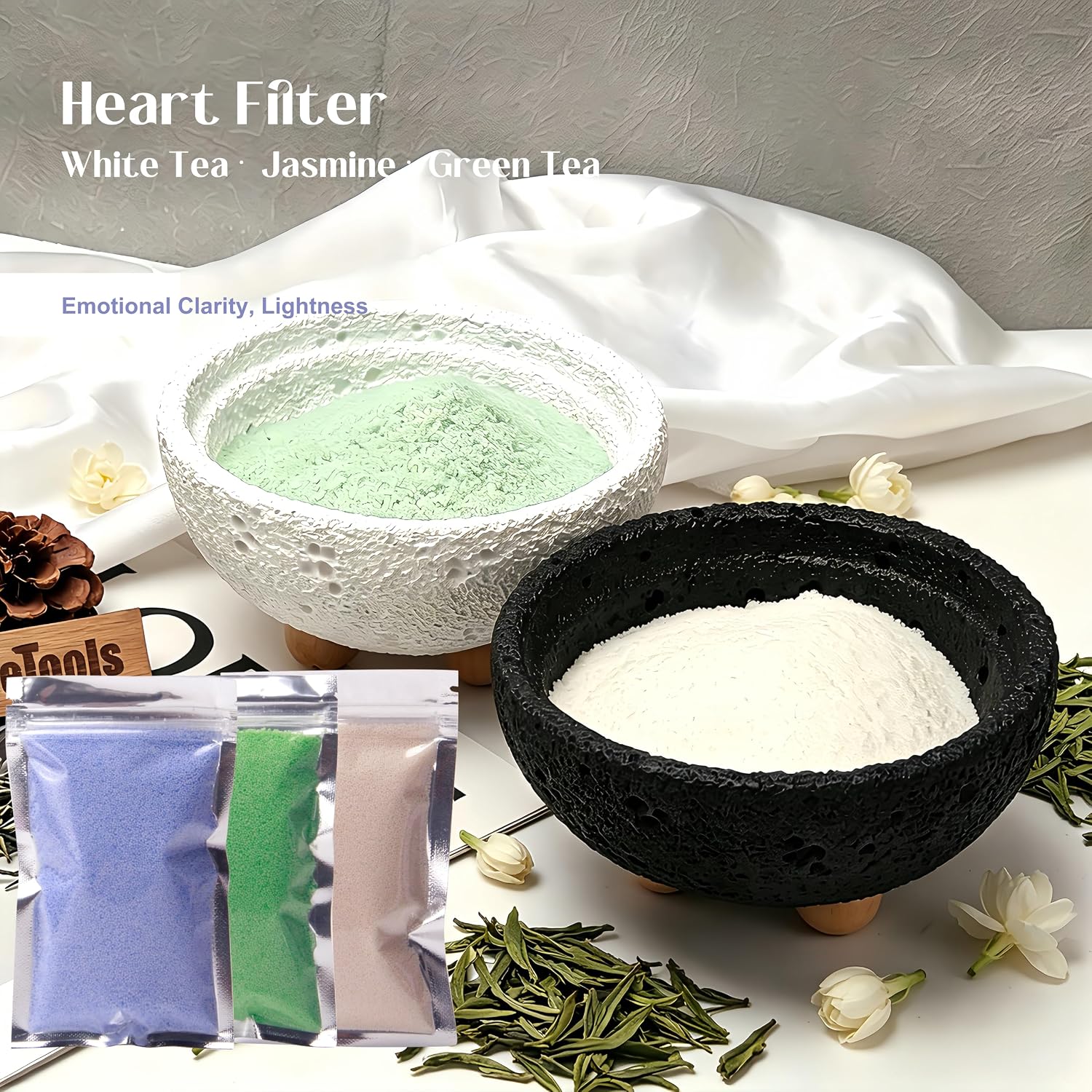 CandHeal Scented Candle Sand, Sand Candle Kit with Wicks & Glass Jar, Pearled Candle Sand and Wicks Scented, DIY Mood Candle Experience, Relaxation Gift for Women