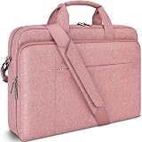DOMISO Sacoche étanche pour ordinateur portable et notebook 15-15,6" - Sac bandoulière - Pour Lenovo IdeaPad S510/Lenovo ThinkPad E575/Dell XPS 15, Inspiron/HP Pavilion 15, Envy 15/Asus, rose - 1