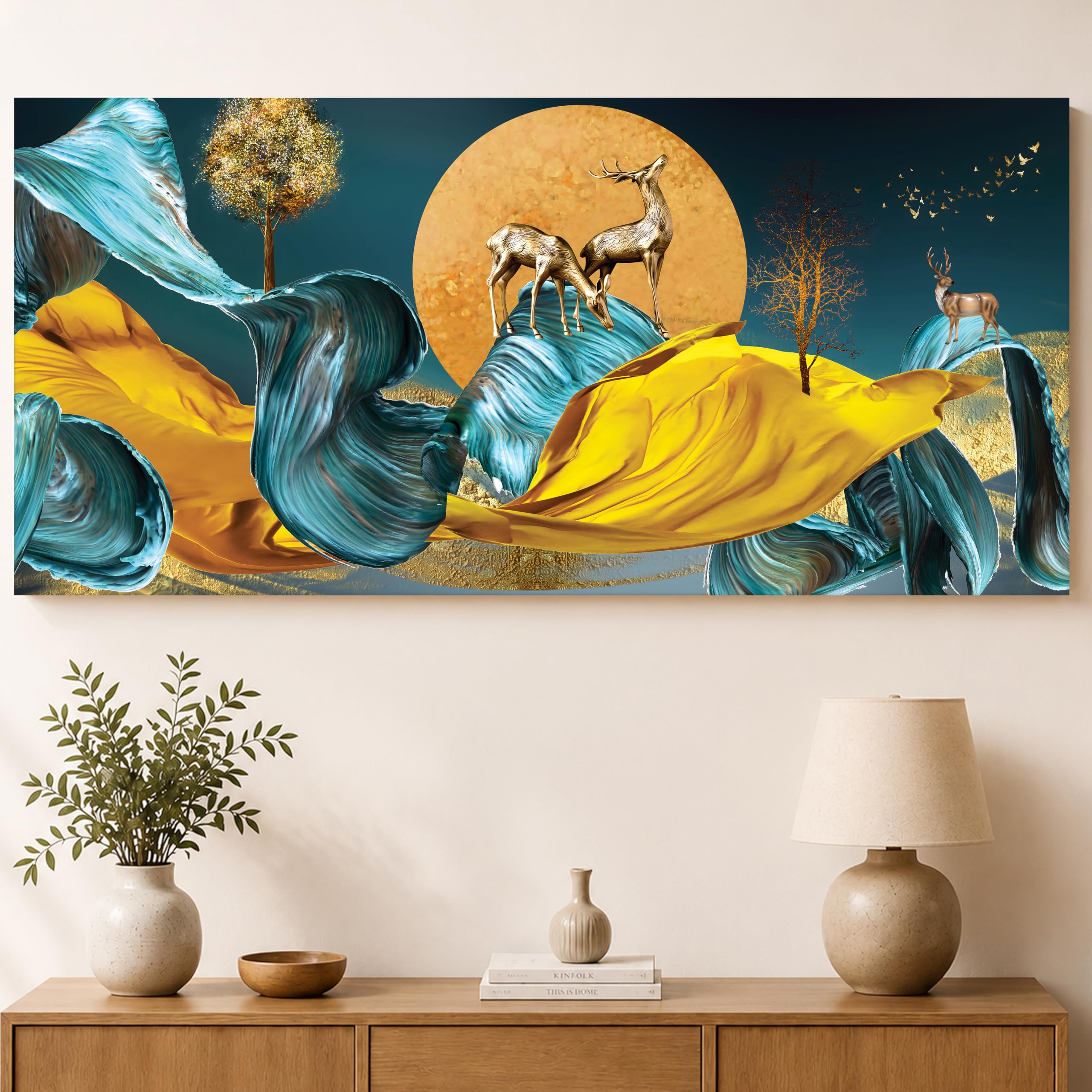 Vastu 7 Running Horses Painting - Luck & Prosperity -21