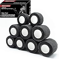 Vista 19 de FRESINIDER 16 rollos de gasa de cinta atlética autoadhesiva, vendaje médico, vendaje elástico transpirable y cohesivo para lesiones deportivas