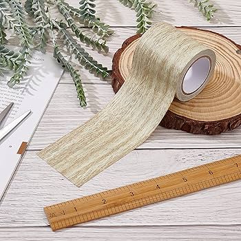 Runsooth 15 Feet Siulation Woodgrain Patterned Duct Tape, Realistic