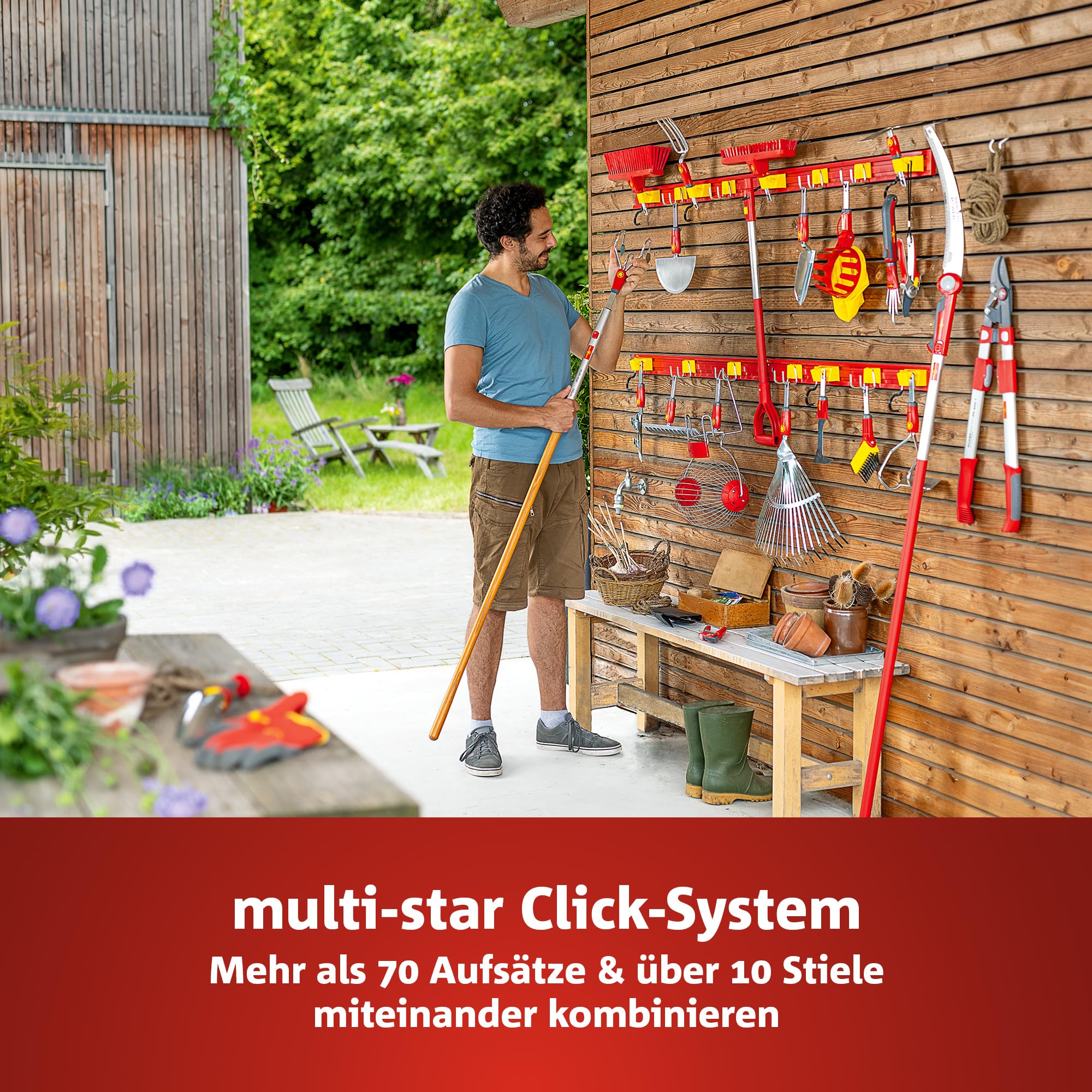 WOLF-Garten multi-star Rasenkantenschneider RB-M (für übergangslose Rasenkanten zum Beet, Wegen oder Terrassen, langlebig & witterungsbeständig, passend für multi-star-System) 71AAA037650