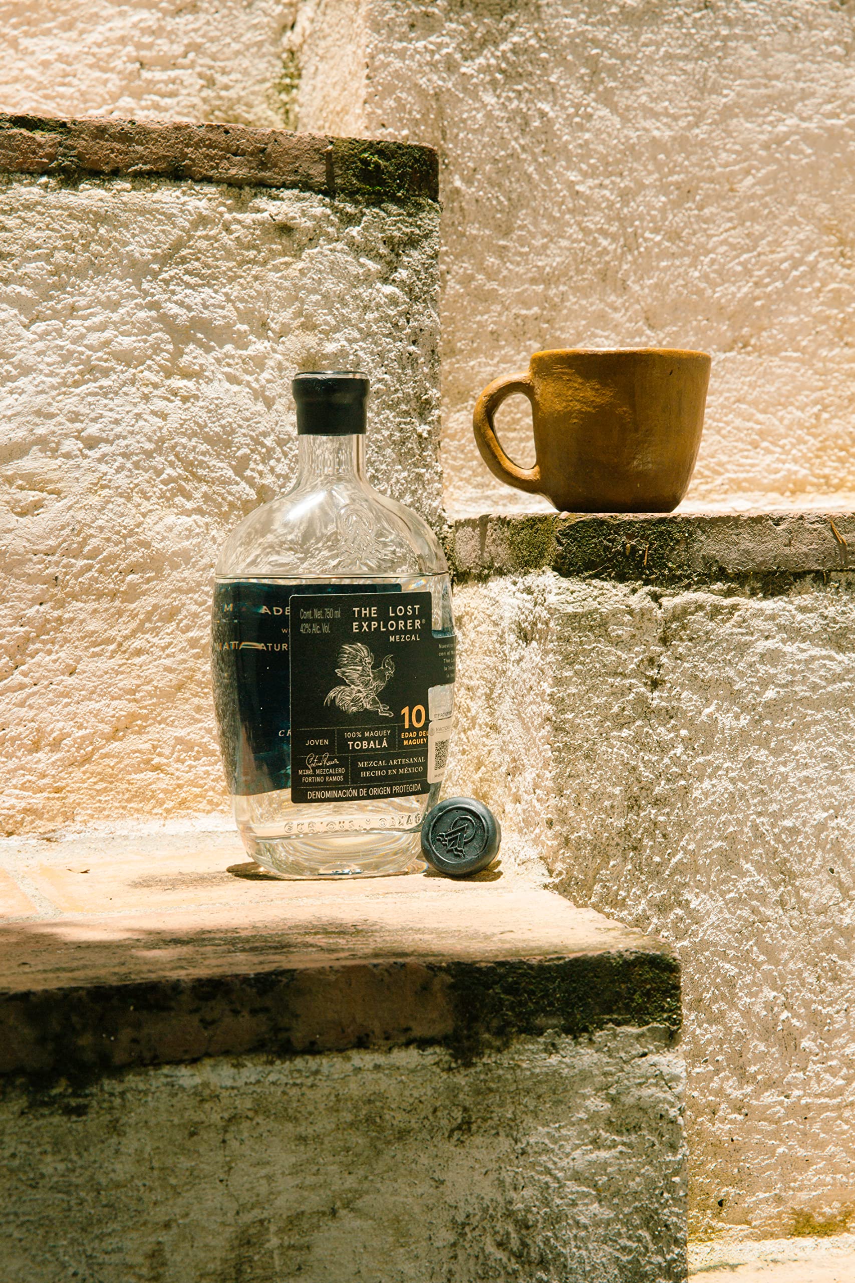 The Lost Explorer Mezcal - Messicano, Prodotto con 100% Agave Tobalà, 42%, dal Carattere Terroso, Bottiglia in Vetro da 750 ml