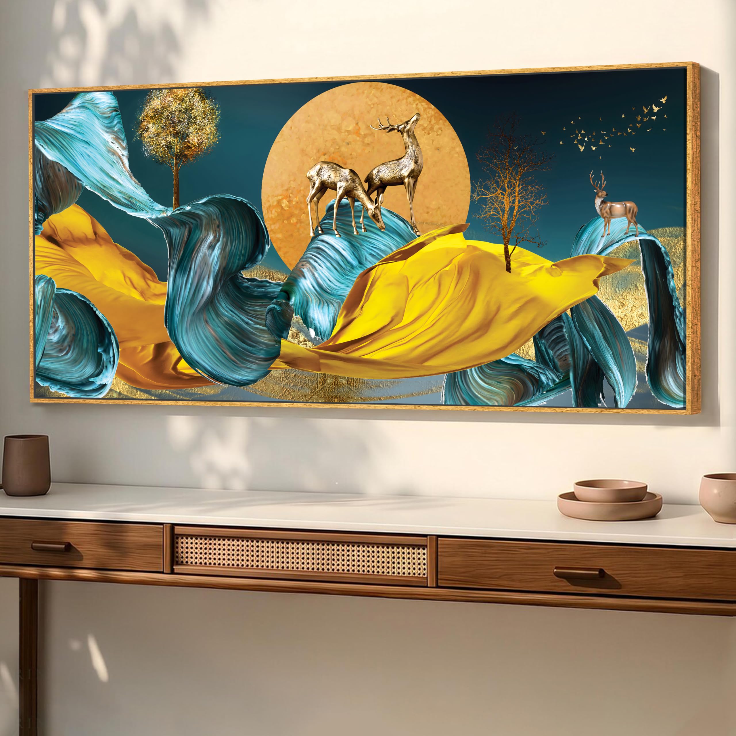 Vastu 7 Running Horses Painting - Luck & Prosperity -14