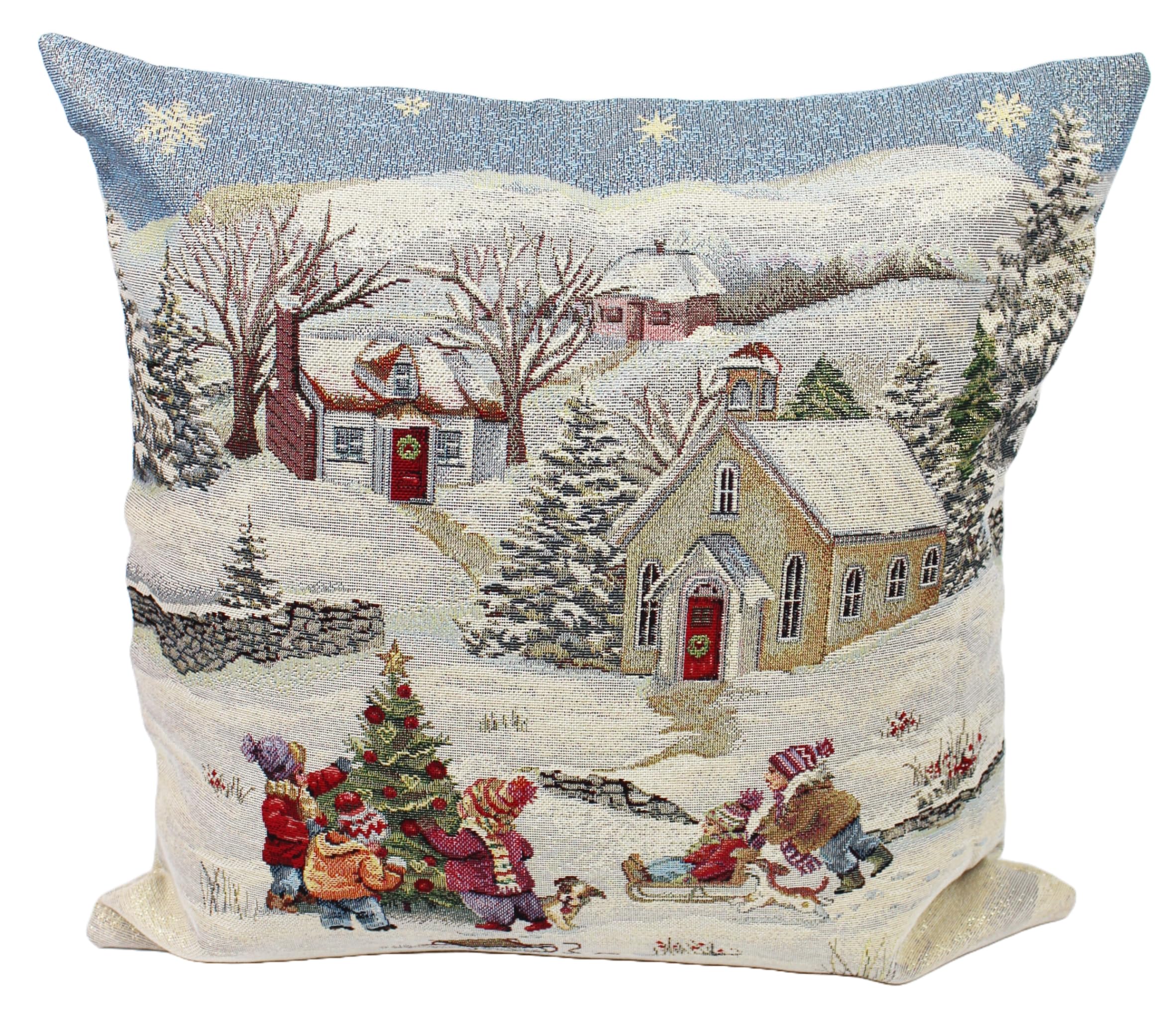 Peggy Wilkins Multicolour Frost Fun Christmas Tapestry Style Complete Cushion - 45Cm X 45Cm