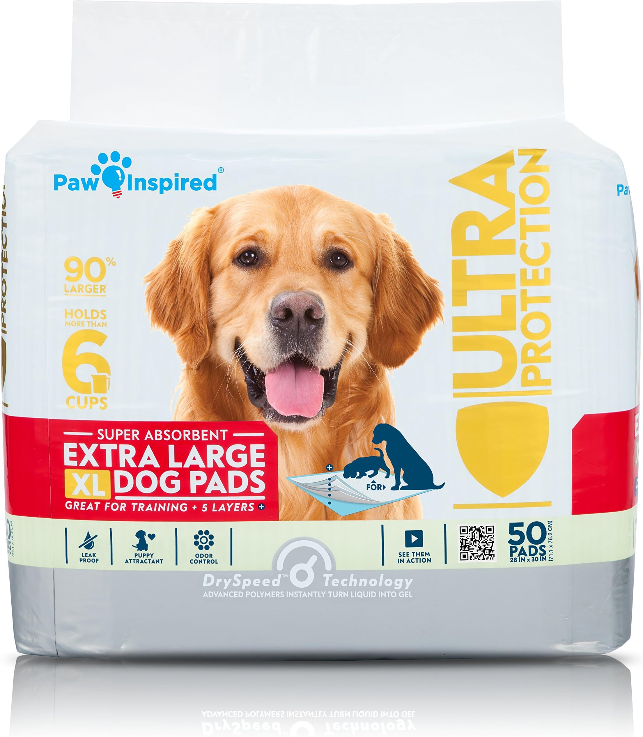 Top Paw Extra Large Dog Training Pads 50 count Pet Supplies