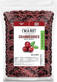 Dried Cranberries Original 4 Pounds,Resealable Bag, High in Antioxidant, Great for Salads, Cooking, and Mixes