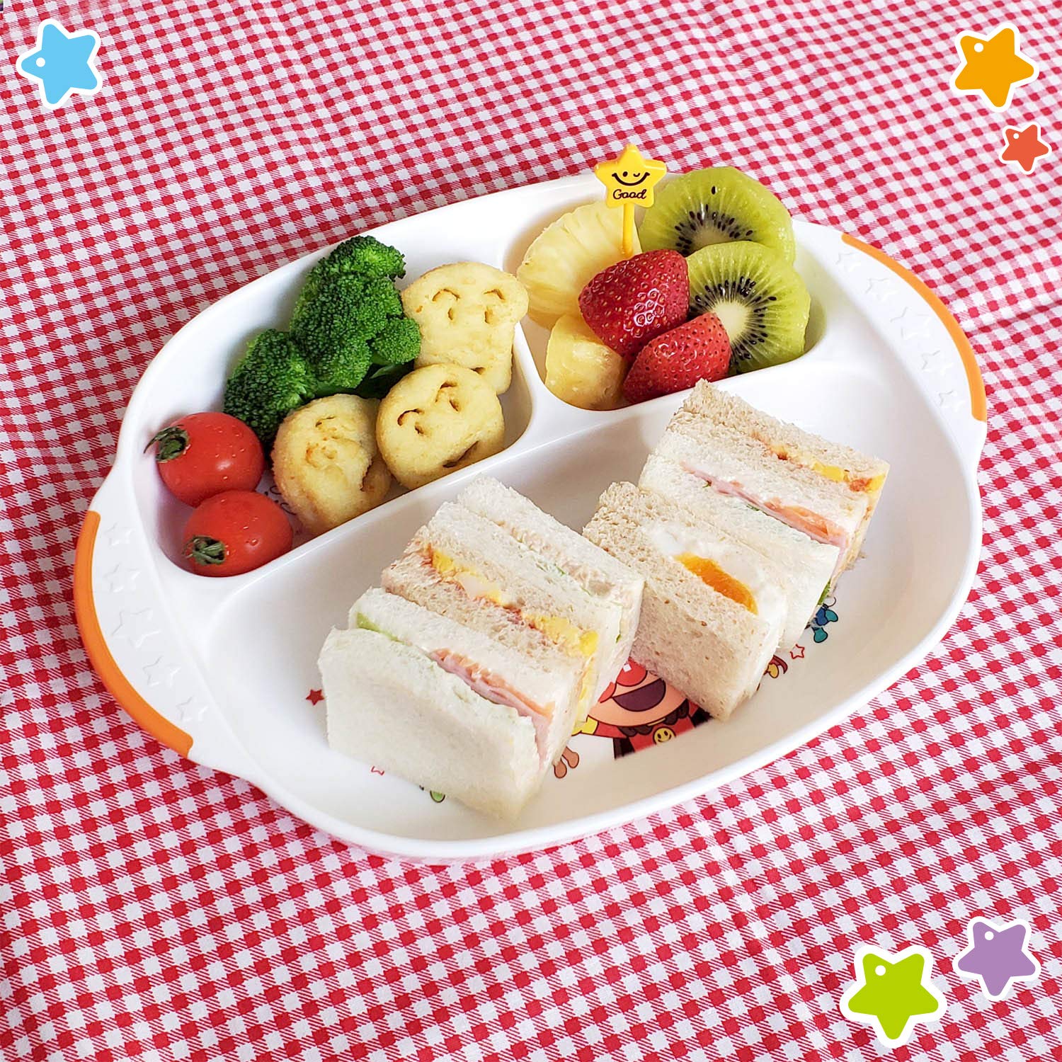 Amazon｜レック アンパンマン ランチプレート 子供用 食器 離乳食 電子