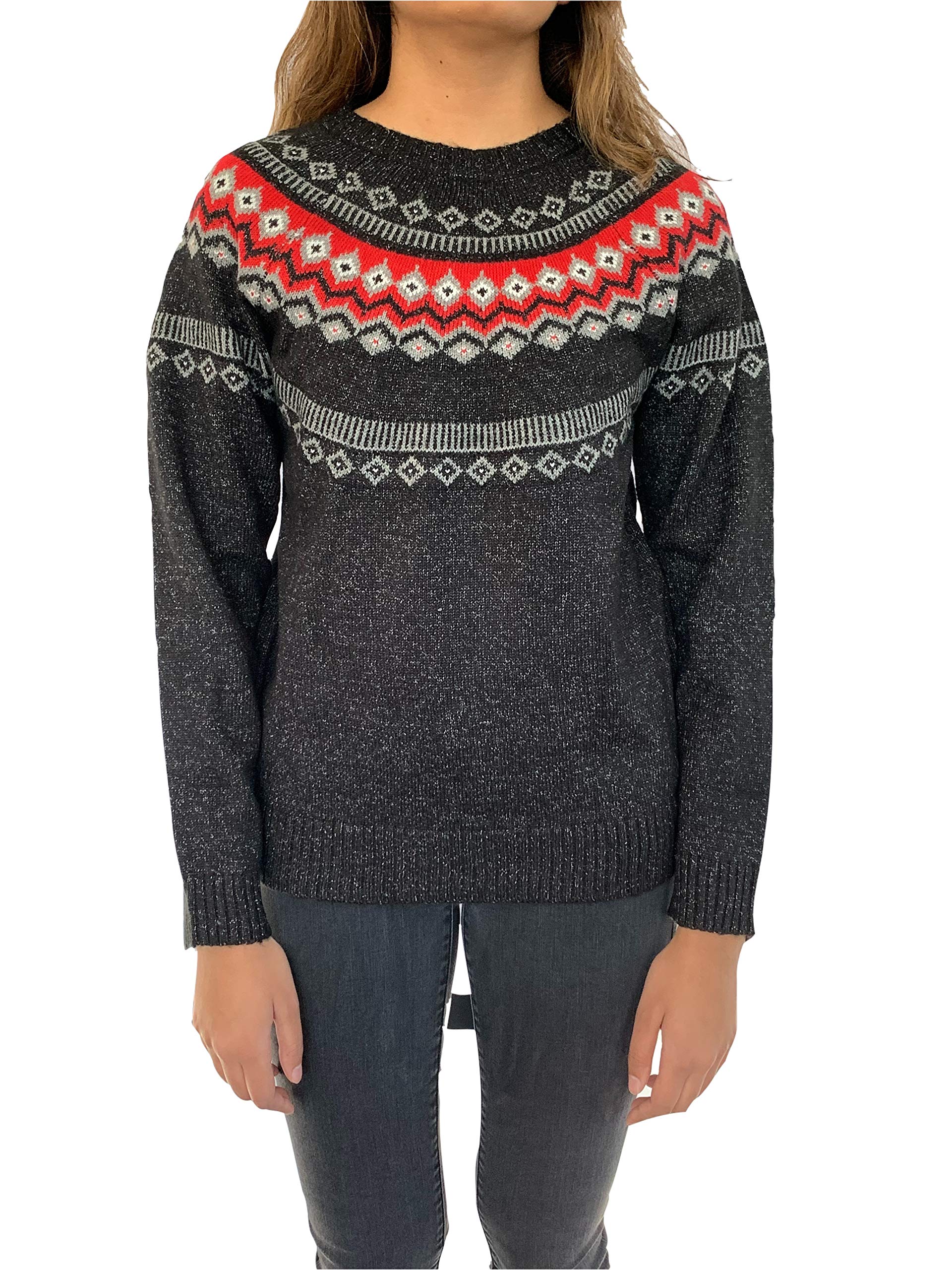 Weatherproof VintageOriginal Weatherproof Vintage since 1948 Long Sleeve Sweater (Black, Medium)